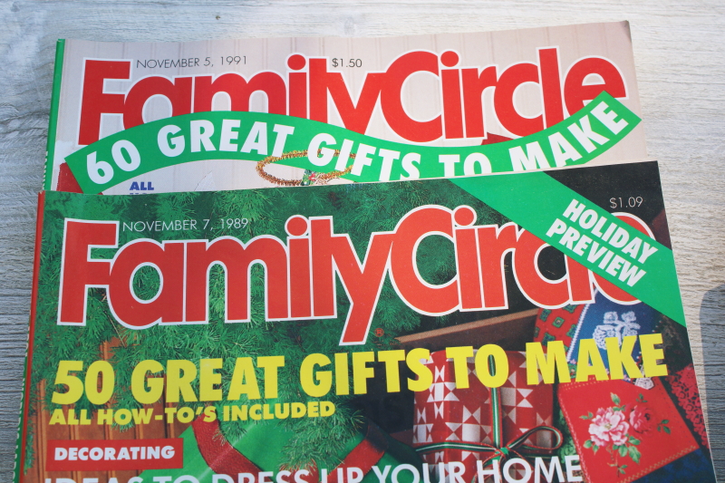 photo of 1990s vintage Family Circle Christmas magazines lot, baking, holiday recipes, ads!  #9